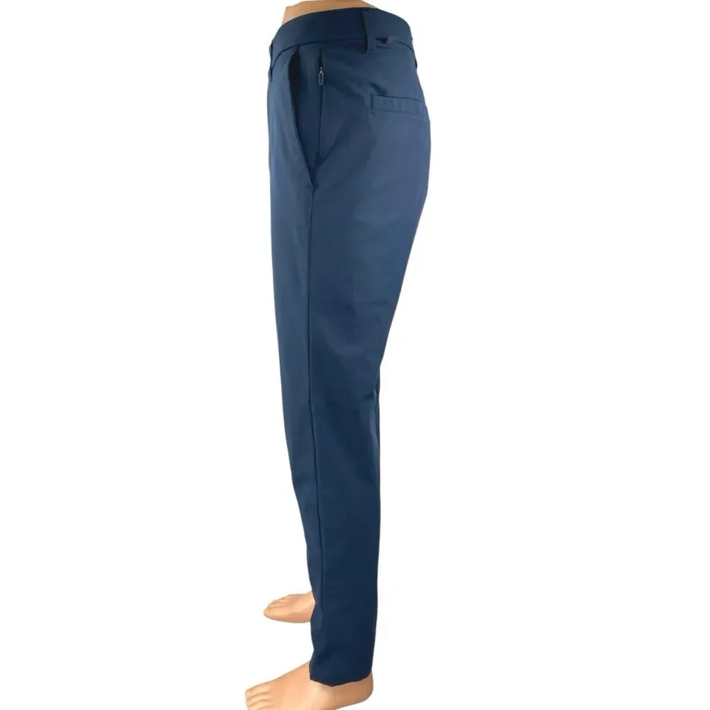 Lululemon Men's Blue Straight Leg High Waist Chino Trousers Dress Pants Size 33